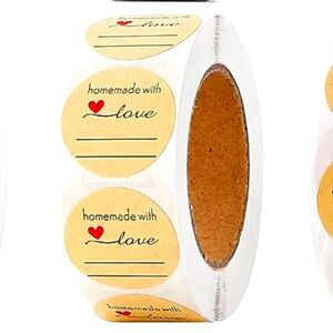Homemade with love, thank you, business stickers, supplies